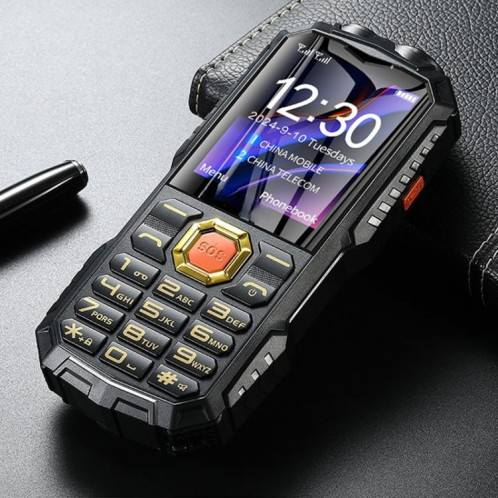 Téléphone robuste Q7+ 4G pour aînés, 1,77 pouces, 16 800 mAh, 21 touches, SOS, FM, réseau : 4G, double SIM (noir) SH001A1882-010